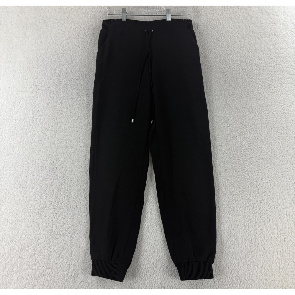 Ted Baker Jogger Pants Women Small Black Pull On Elastic Waist Drawstring Casual